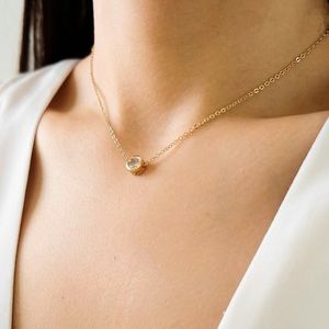Dainty Gold and Silver Sparkle Zirconia | Gold Plated Stainless Steel